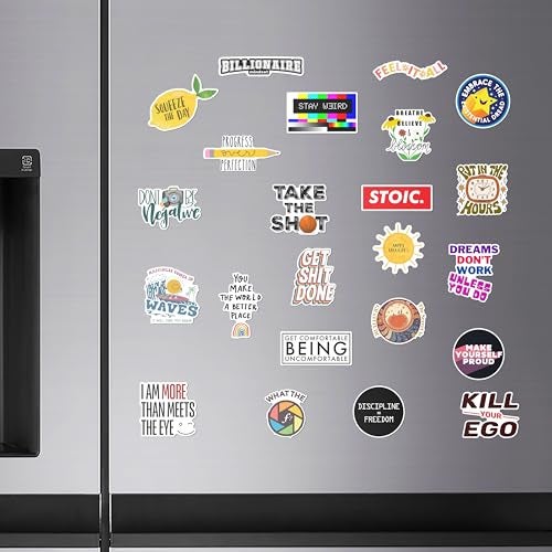WallDesign Stay Strong Motivational Fridge Magnets - Empowering Designs for Every Day, Durable Metal Surface Magnets, Perfect Inspirational Gifts (Set of 23) - Image 2