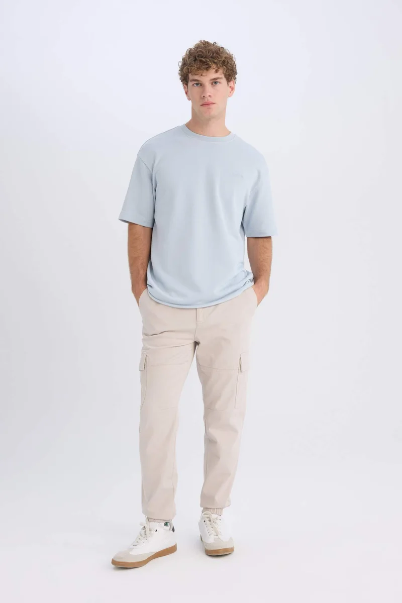 Defacto Boxy Fit Crew Neck Short Sleeve T-Shirt