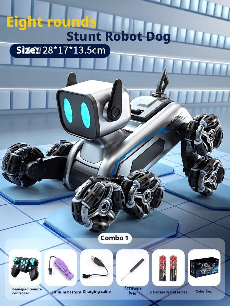8-Wheel Stunt Robot Dog Remote Control Toy with Gesture Sensing, Climbing, Transformation - Image 4