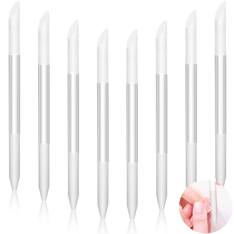 3 Pieces Glass Cuticle Pusher Cuticle Remover Glass Nail File Dual Ended Manicure Pedicure Tools for Nails CareTransparent