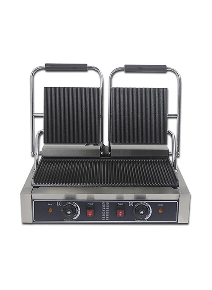 Electric Sandwich Press Grill Machine, Commercial Double Panini Presser 3600W Non-Stick Commercial Kitchen Equipment, 122-572℉ Temp Control for Hamburgers Steaks - pzsku/Z6BC4C72111C4B8B60F0CZ/45/_/1719830842/d65349bd-39c0-4fe2-99cc-525630776007