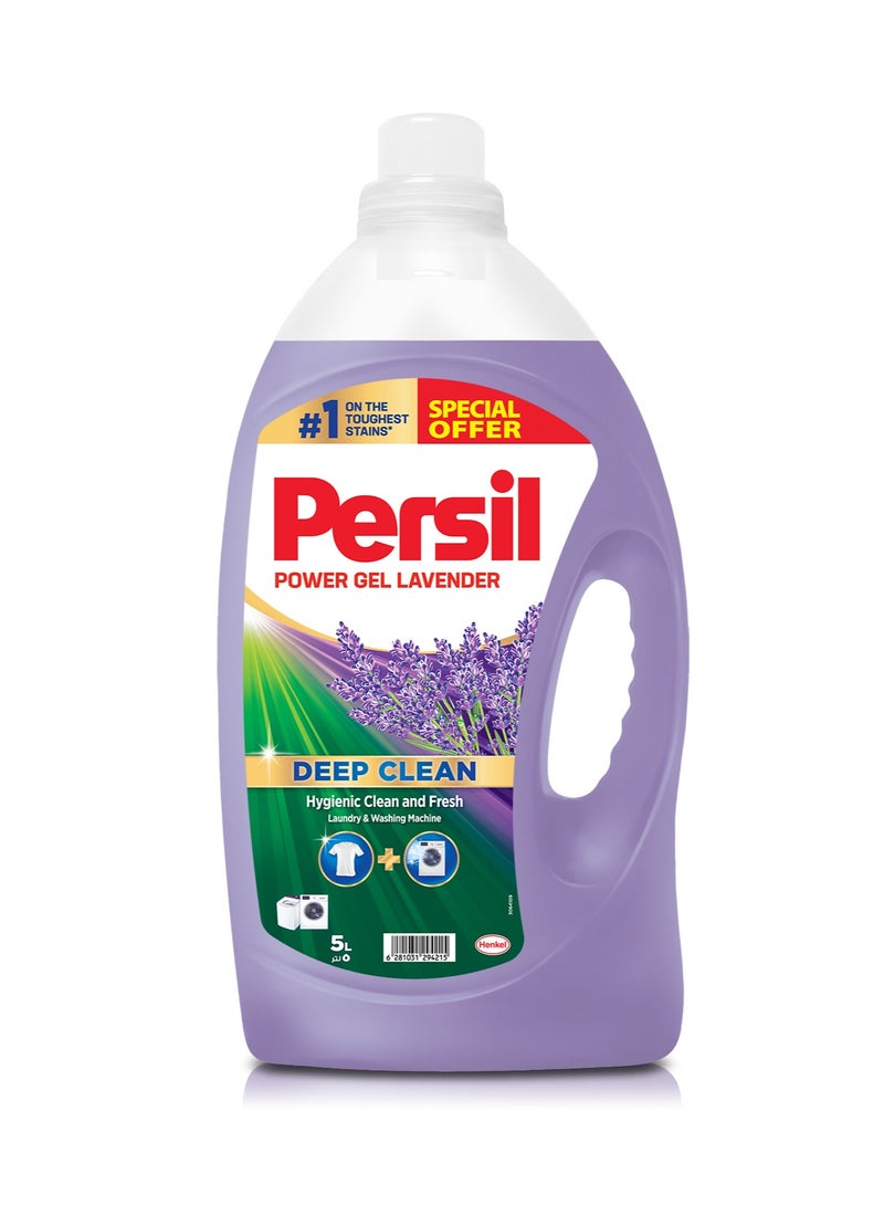 Power Gel Liquid Laundry Detergent Lavender 5L