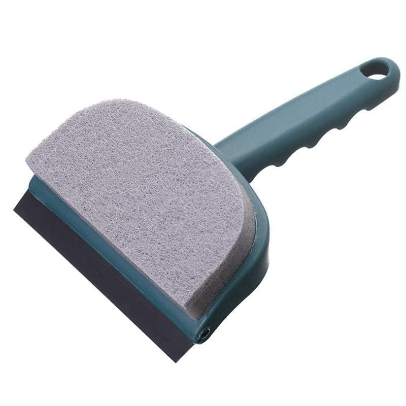 IQS ENTERPRISE IQS Enterprise 2 in 1 Multifunctional Cleaning Brush with Blade Glass Scraper Wiper Dual Side Blade Rubber Scrubber Sponge Professional AllPurpose Window Squeegee for Sink Car Shower Door - Image 4