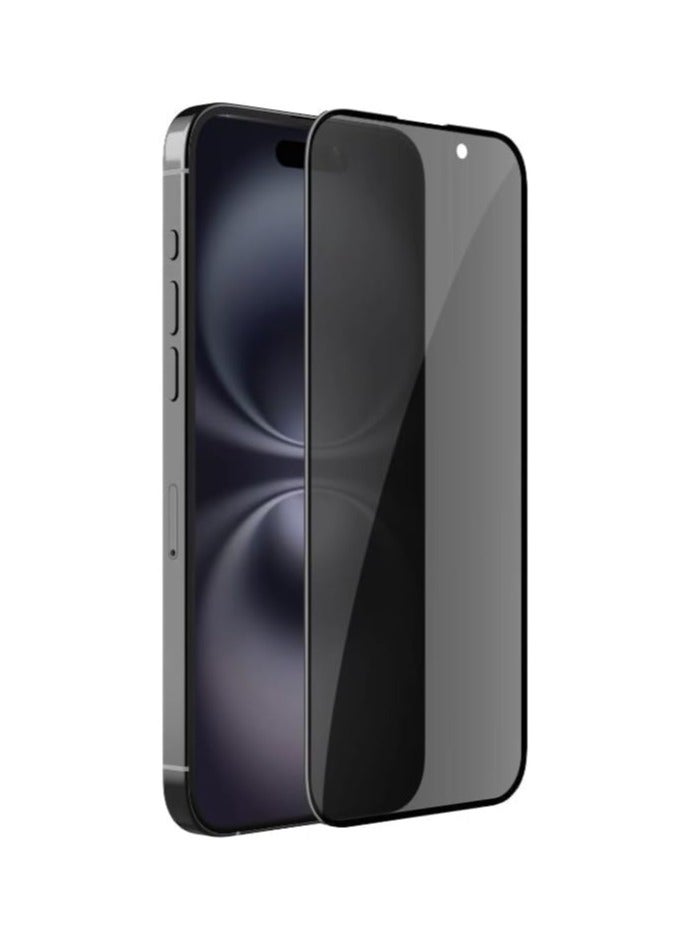 Nillkin Guardian Full Coverage Anti Scratch Privacy Tempered Glass Screen Protector Fits Apple iPhone 16 Plus 0.25mm - Black - Image 1