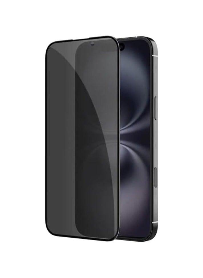 Nillkin Guardian Full Coverage Anti Scratch Privacy Tempered Glass Screen Protector Fits Apple iPhone 16 Plus 0.25mm - Black - Image 2