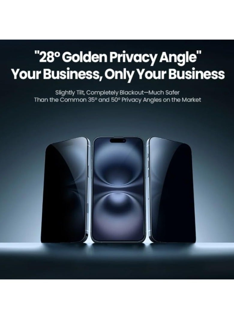 Nillkin Guardian Full Coverage Anti Scratch Privacy Tempered Glass Screen Protector Fits Apple iPhone 16 Plus 0.25mm - Black - Image 5