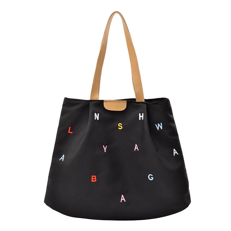 Large Capacity Tote Bag for Women 2026 Letter Print Handbag - Image 5