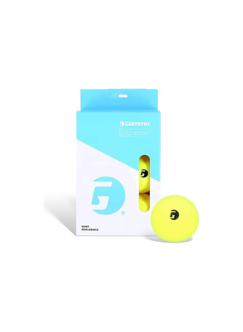 Gamma Librarian Foam Pickleball Balls, Foam Balls for Pickleball Practice with True Bounce on All Surfaces, Box of 6  - Image 2