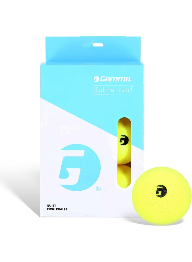 Gamma Librarian Foam Pickleball Balls, Foam Balls for Pickleball Practice with True Bounce on All Surfaces, Box of 6 - Image 1