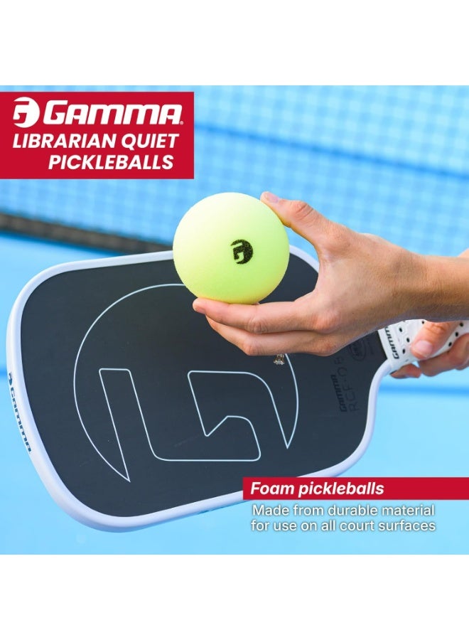 Gamma Librarian Foam Pickleball Balls, Foam Balls for Pickleball Practice with True Bounce on All Surfaces, Box of 6 - Image 2