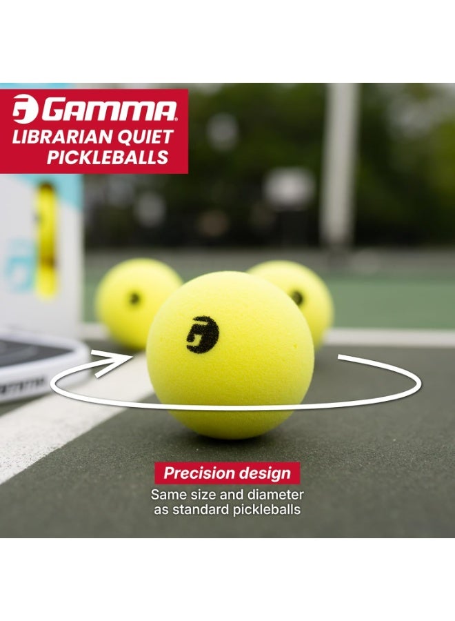 Gamma Librarian Foam Pickleball Balls, Foam Balls for Pickleball Practice with True Bounce on All Surfaces, Box of 6 - Image 3