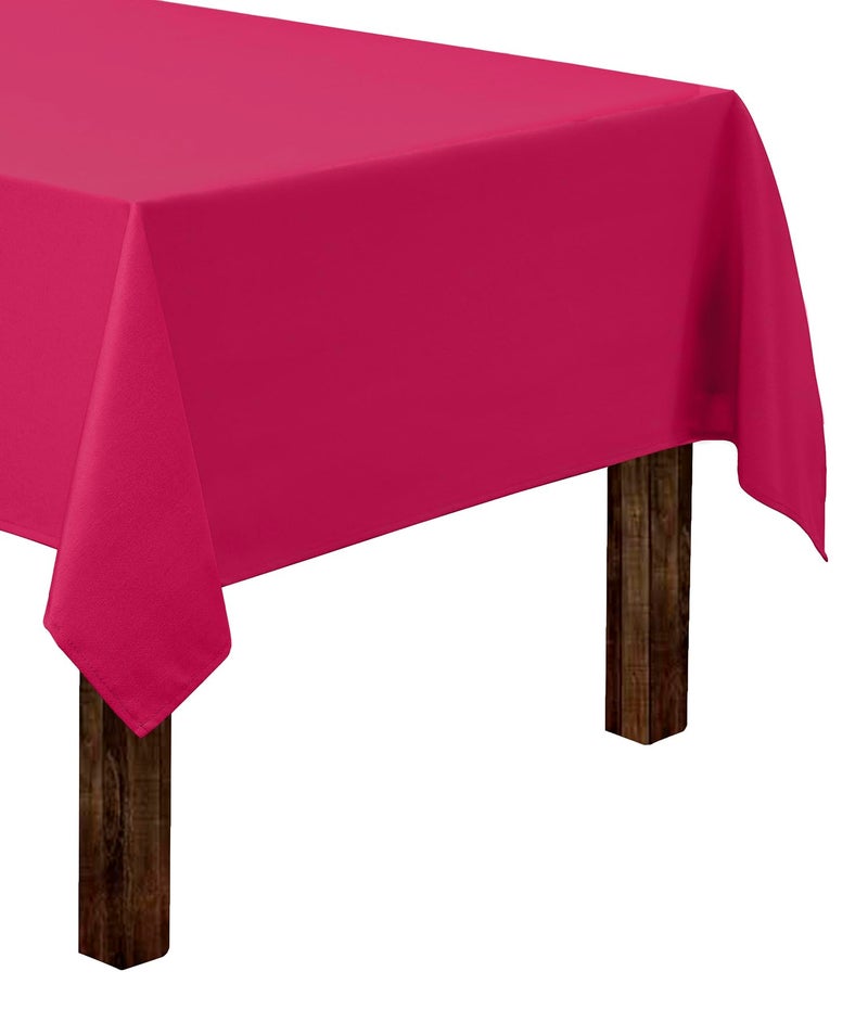 Gee Di Moda Rectangle Tablecloth  60 x 102 Inch Fuchsia Table Cloth for 6 Foot Rectangle Table  Heavy Duty Washable Fabric  for 6 Ft Buffet Table Holiday Party Dinner Wedding  Baby Shower