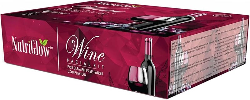 NutriGlow Wine Facial Kit 6Pieces Skin Care Set with Deep Cleanser Exfoliating Scrub Nourishing Gel Whitening Cream Mask Pack And Face Serum for Anti Aging Skin Care Kit For Women 85OZ03Oz - Image 3