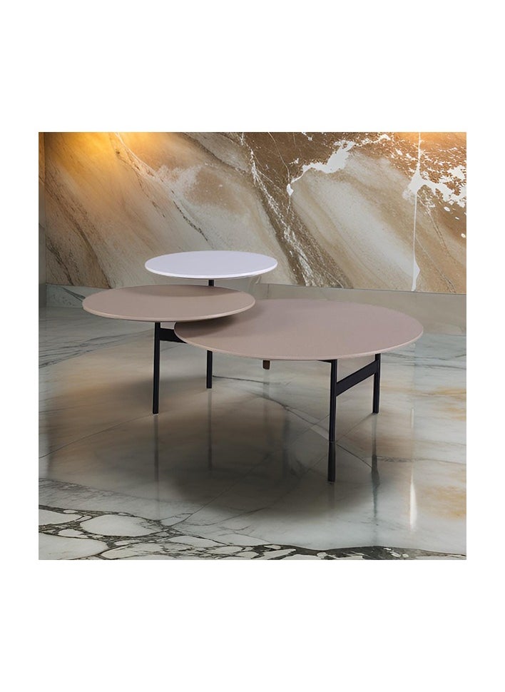Neo Front Neo Front Modern Powder Coated MDF Coffee Table with Metal Legs  XPFN-NFC05-P057 125 * 85 * 45 cm  - Image 2