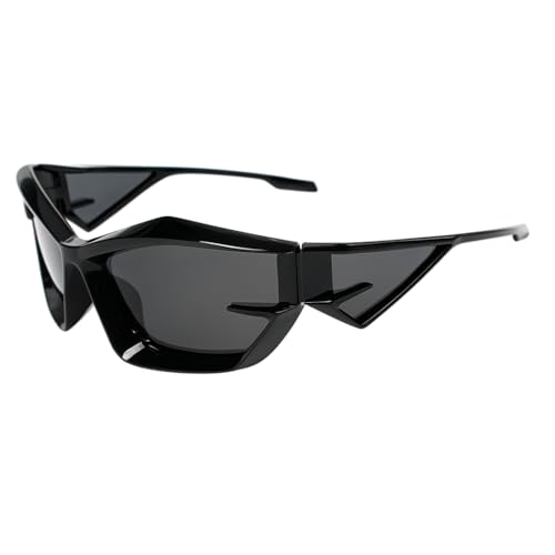 Dervin UV Protected Non-Polarized Sports Sunglasses for Men & Women Driving Cycling Fishing Cricket Sunglasses (Black) - Image 2