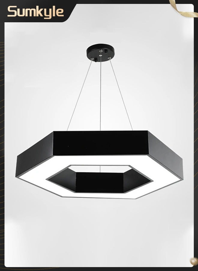 Sumkyle led office pendant light simple pendant wire light creative hexagonal light commercial lighting shaped light gym - Image 1