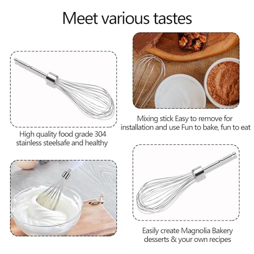 Abvsdu 2 Pcs Hand Mixer Attachments Beaters, Hand Mixer Beaters Attachments for Kitchen Stainless Steel Replacement Parts for Hamilton Beach 62682RZ 62692 62695V 64699 Mixer (Oval Silver) - Image 4