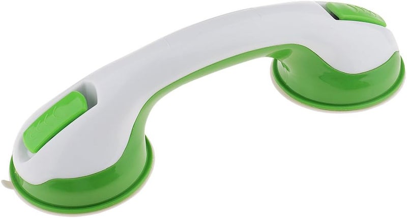 klarako 11" Strong Suction Cup Helping Handle Safety Grab Bar Handrail Bath Tub Bathroom Shower Armrest for Children Elderly  Green, as described - Image 1