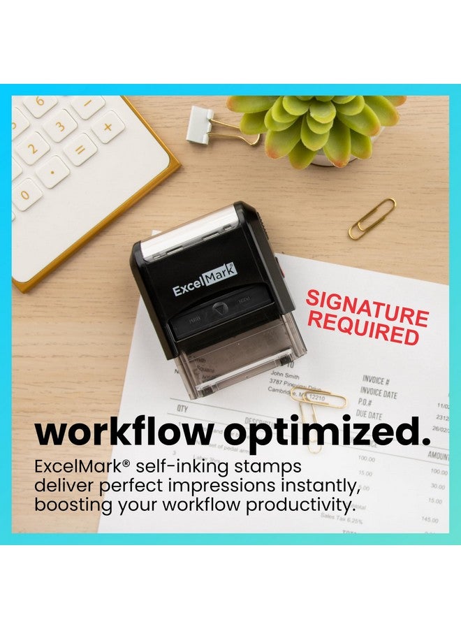 إكسلمارك ختم مطاطي ذاتي الحبر يتطلب التوقيع - حبر أحمر - Image 3