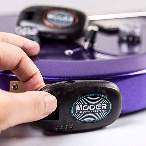 Mooer نظام وايرلس موير إير بلوق AP10 2.4GHz القابل للشحن للجيتار الكهربائي، الكمان، الآلات الصوتية مع بيزوالكتريك بيك أب، جهاز إرسال واستقبال الجيتار مع بيك أب نشط وسلبي - Image 2