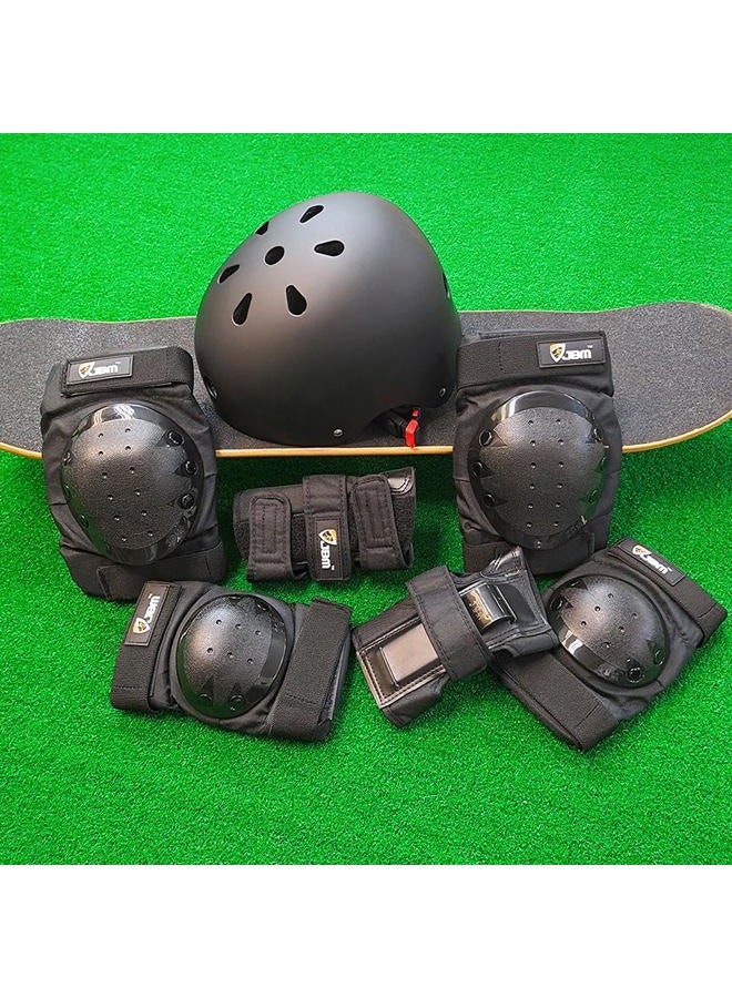 JBM Child & Adults Rider Series Protection Gear Set for Multi Sports Scooter, Skateboarding, Biking, Roller Skating, Protection for Beginner to Advanced, Helmet, Knee and Elbow Pads with Wrist Guards - Image 4