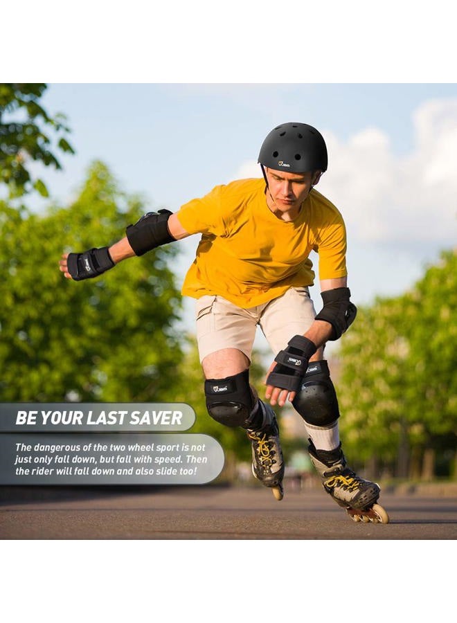 JBM Child & Adults Rider Series Protection Gear Set for Multi Sports Scooter, Skateboarding, Biking, Roller Skating, Protection for Beginner to Advanced, Helmet, Knee and Elbow Pads with Wrist Guards - Image 2