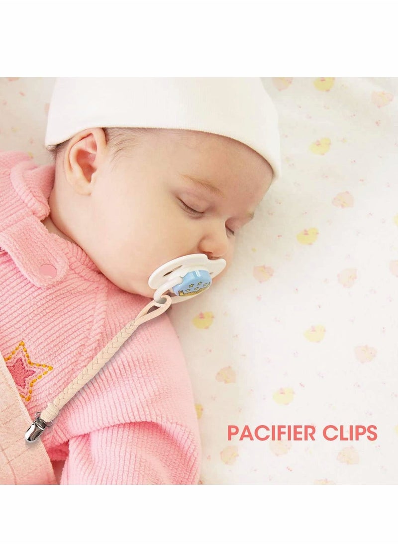 4PS Pacifier Clips by Babies Designs Universal Holder Leash for Boys and Girls,Teething Toy or Soothie Baby Multicoloured Clip Chain Washable Soother Leash for Unisex Newborn Boys - Image 4