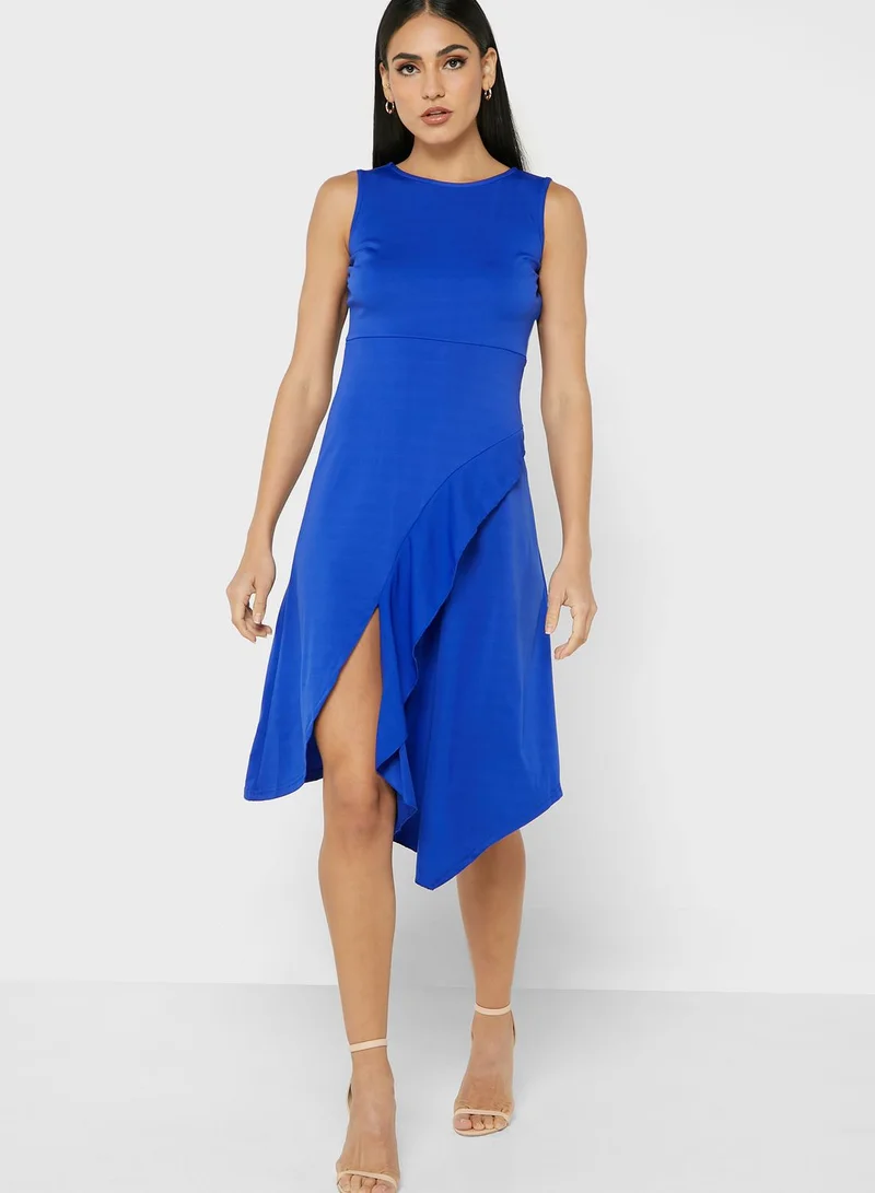 ELLA Asymmetrical Slit Dress