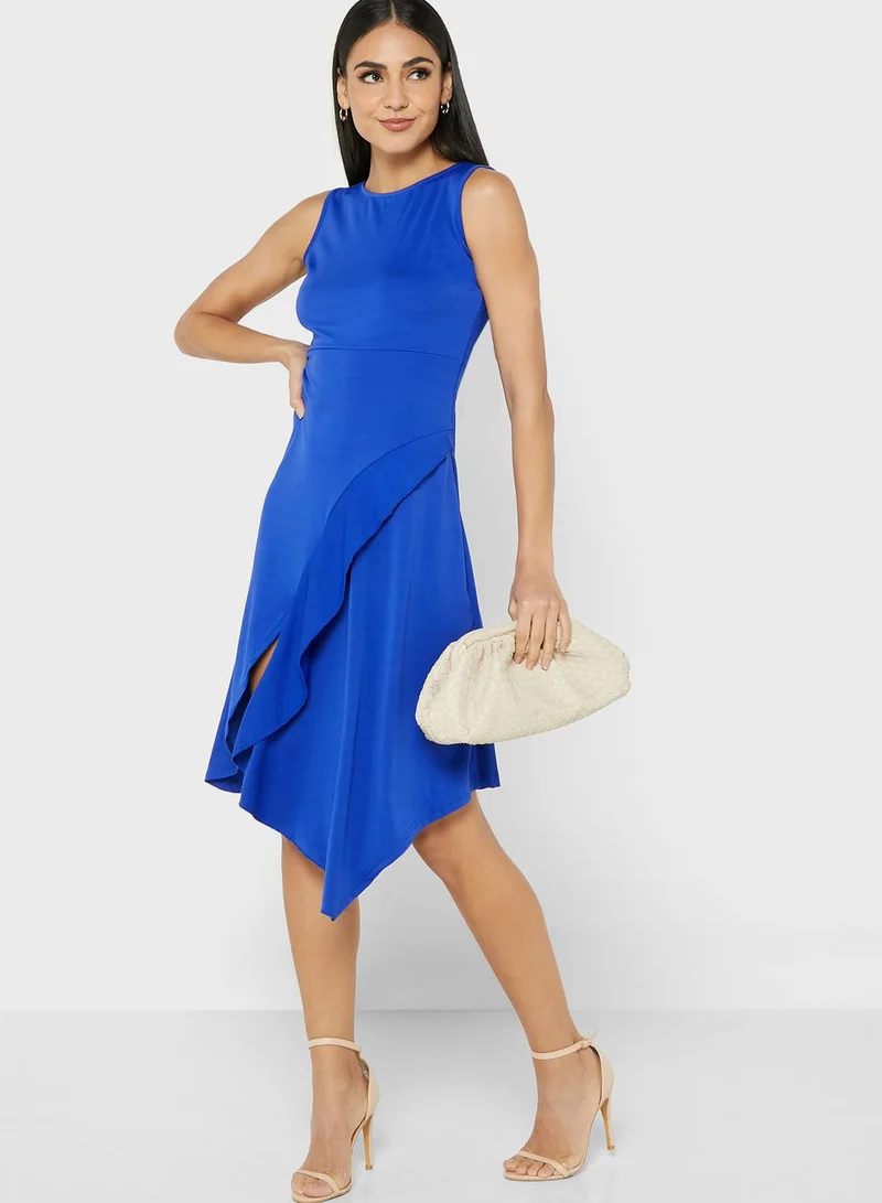 ELLA Asymmetrical Slit Dress
