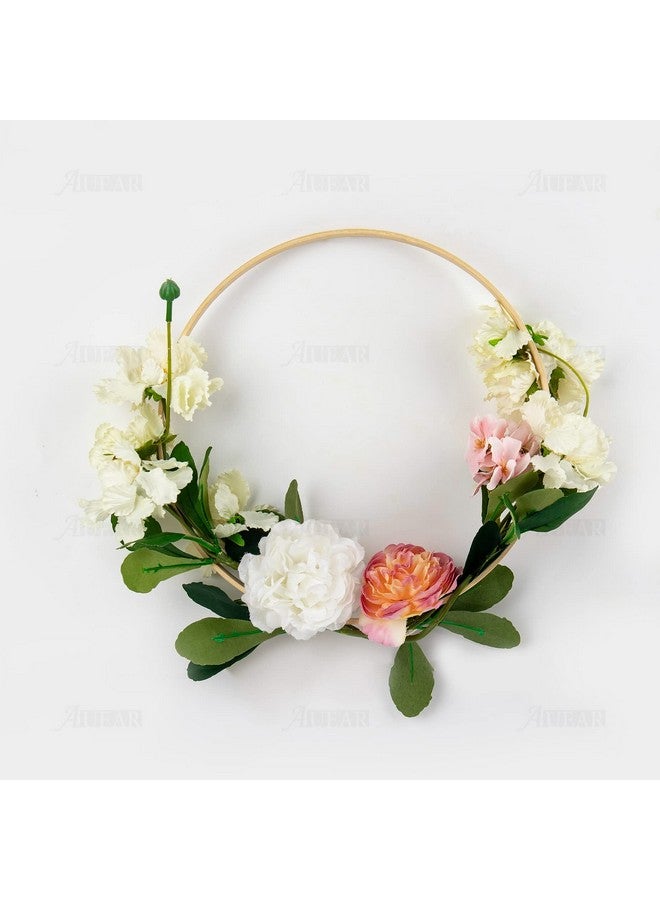 AUEAR 12 Pack Wooden Bamboo Floral Hoop 2 Sizes Macrame Bamboo Rings Dream Catcher Craft Hoop Ring For Diy Wedding Wreath Wall Hanging Dream Catchers Crafts(10 Inch/ 12 Inch) - Image 4