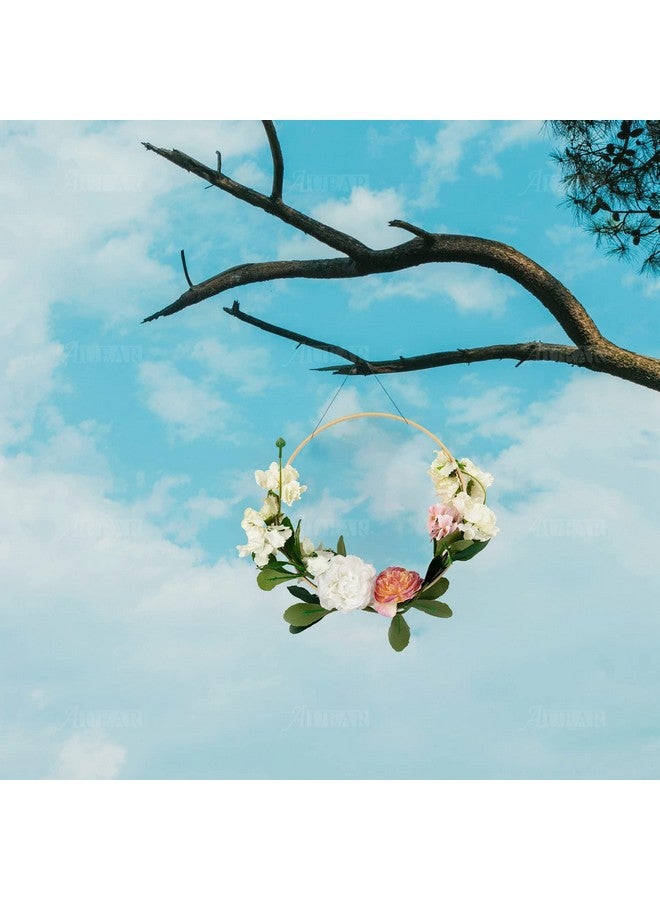 AUEAR 12 Pack Wooden Bamboo Floral Hoop 2 Sizes Macrame Bamboo Rings Dream Catcher Craft Hoop Ring For Diy Wedding Wreath Wall Hanging Dream Catchers Crafts(10 Inch/ 12 Inch) - Image 5