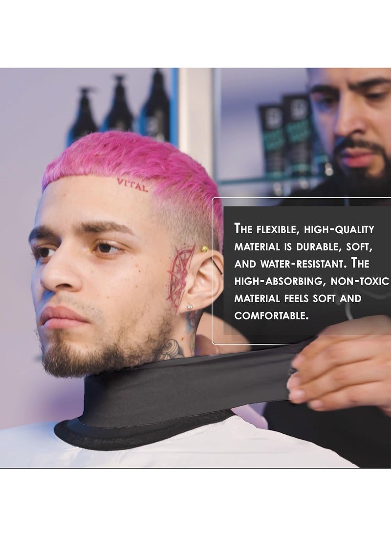 Level 3 Neck Paper - Disposable and Flexible Neck Strips - Barber and Hair Stylist Supplies - Water Resistant and Self-Adheres to Neck - Pre-Cut and Easy to Use - 5 Rolls (100each) BLACK