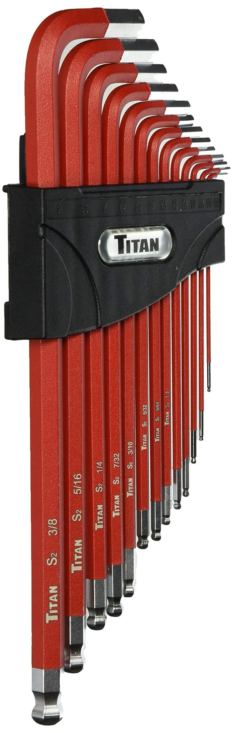 Titan 12713 ExtraLong Arm Ball Tip SAE Hex Key Set 13 Piece