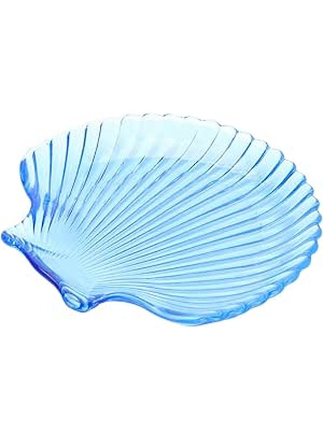 Crystal Glass Scallop Design Fruit Bowl Serving Plate Easy to Clean - Image 1