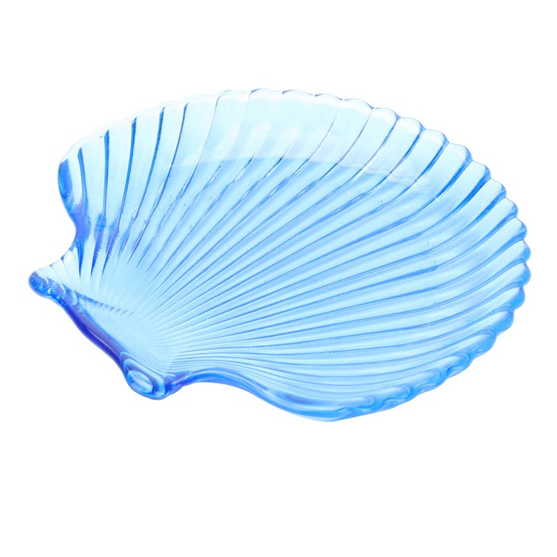 Crystal Glass Scallop Design Fruit Bowl Serving Plate Easy to Clean - Image 2