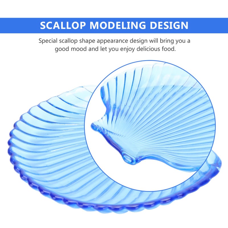 Crystal Glass Scallop Design Fruit Bowl Serving Plate Easy to Clean - Image 3