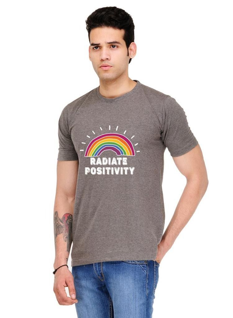 noT. Men's Basic Cotton Fabric Crew Neck Comfort Fit Stylish Design T-Shirt grey medium - Image 1