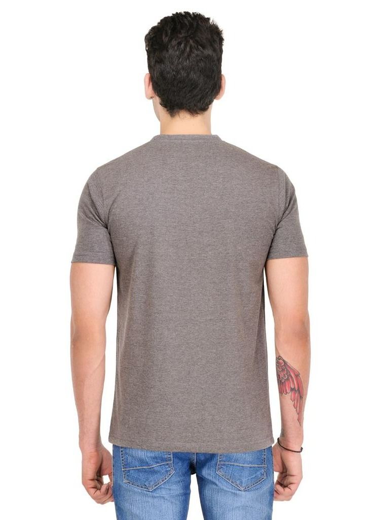 noT. Men's Basic Cotton Fabric Crew Neck Comfort Fit Stylish Design T-Shirt grey medium - Image 2