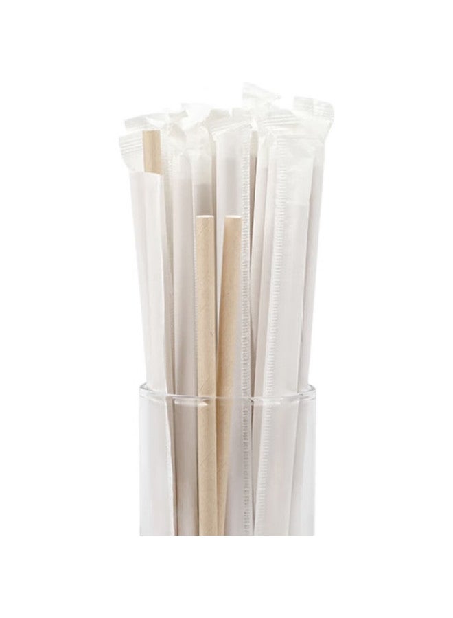 Yekee Paper Straws, Disposable, Individually Wrapped, Kraft Paper Straws, 100 Count, Jd-7189 - Image 2