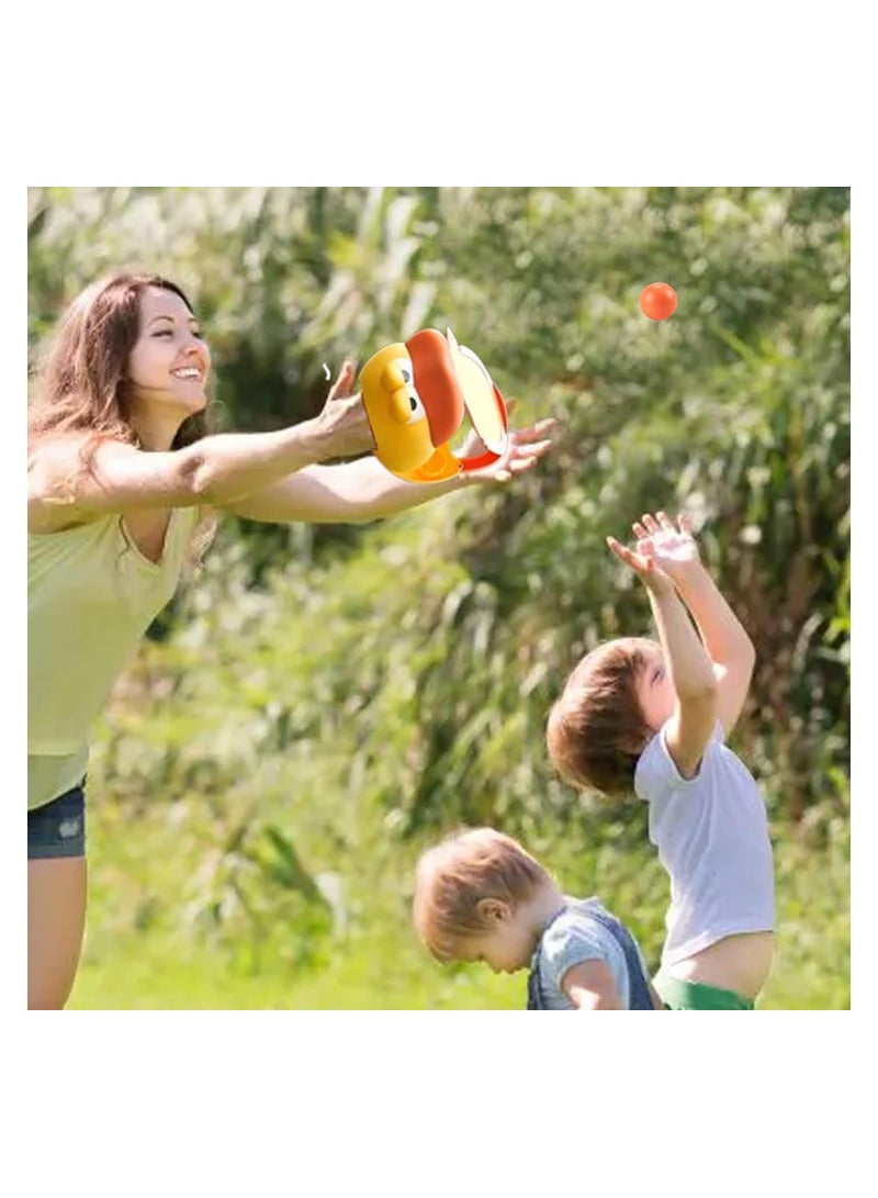 SYOSI Toss Catch Ball Toy Set Ball Catch Game Beach Toys Outdoor Catch Ball for Kids Activity Backyard Fun Outside Indoor Family Outdoor Toy 1 Sticky Paddles 2 Throw Balls - Image 4
