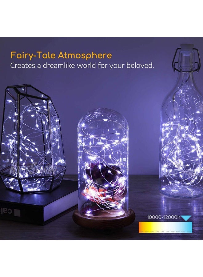 NIBEMINENT 2 Pack LED String Light For Christmas With Remote Control White - Image 2