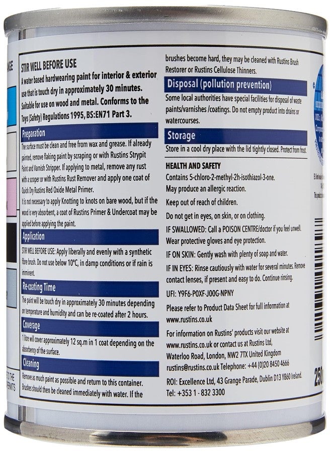 Rustins Small Job White Gloss Paint 250ml - Image 5