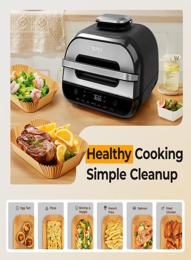 Vailnd 150Pcs Air Fryer Liners Disposable for Ninja Smart XL, 11'' X 6'' Parchment Paper Air Fryer Liners for Ninja Indoor Grill, Food Grade | Grease Proof | 428°F Heat-Resistant | Simple Cleanup - Image 5