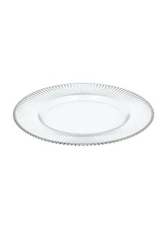 La Mesa La Mesa silver glass charger plate 13"  - Image 1