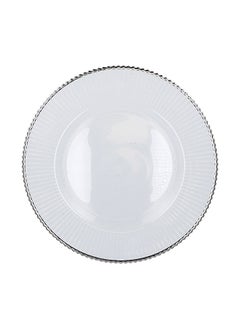 La Mesa La Mesa silver glass charger plate 13"  - Image 3