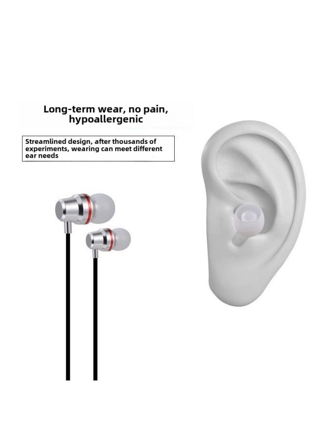 Universal In-Ear Headset Silicone Soft Plug Rubber Cover Plug Ear Cap Bluetooth Earphone Cover Protective Cover Plug Accessories-Color:In-ear Round Mouth Earphone Plug * Gray And Black-Model:small Size 1 - Image 5