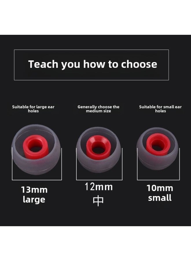 Universal In-Ear Headset Silicone Soft Plug Rubber Cover Plug Ear Cap Bluetooth Earphone Cover Protective Cover Plug Accessories-Color:In-ear Round Mouth Earphone Plug * Gray And Black-Model:small Size 1 - Image 4