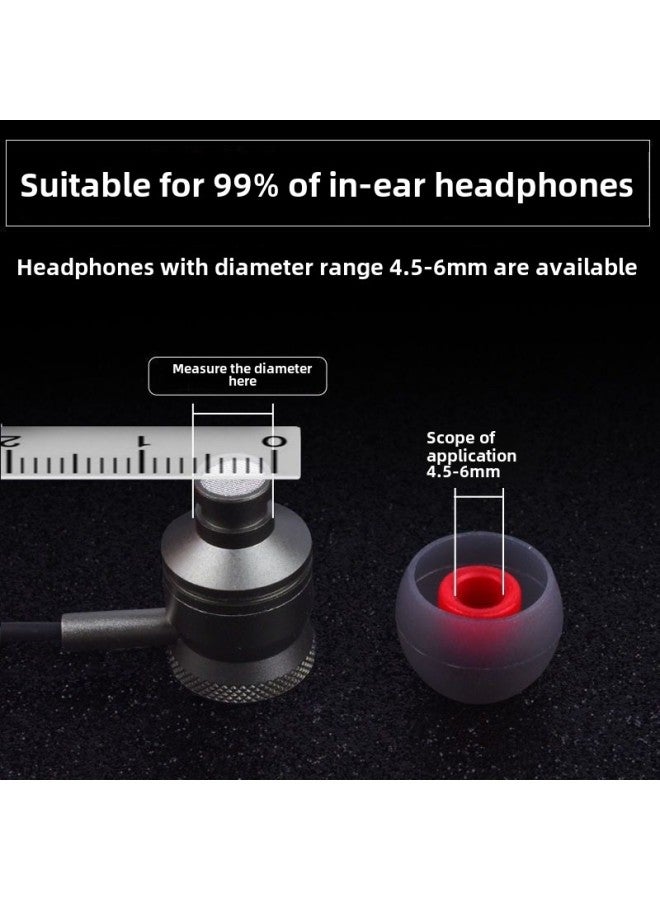 Universal In-Ear Headset Silicone Soft Plug Rubber Cover Plug Ear Cap Bluetooth Earphone Cover Protective Cover Plug Accessories-Color:In-ear Round Mouth Earphone Plug * Gray And Black-Model:small Size 1 - Image 3