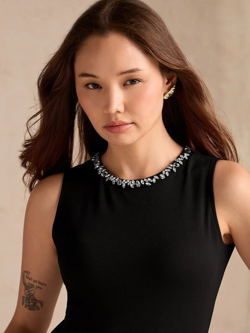Outzidr  Black Studded Racer Back Tank for Women | Best Price UAE