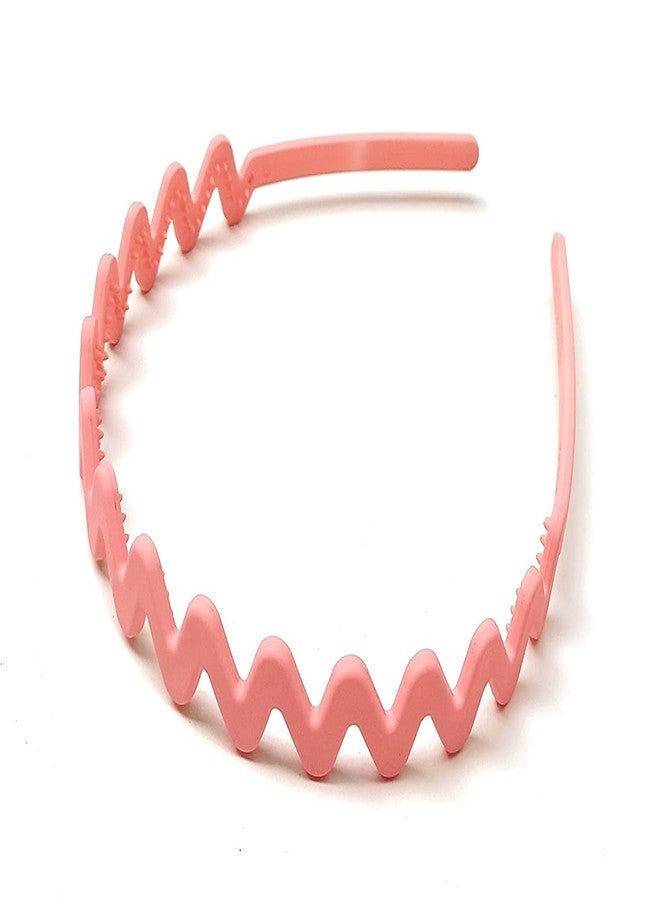 VORSET 4 Pcs Trendy Zigzag Hairbands for Women & Girls - Matte Finish Plastic Headbands for Daily Use, Non-Slip Fashion Hair Accessories Colorful Headbands - Image 2